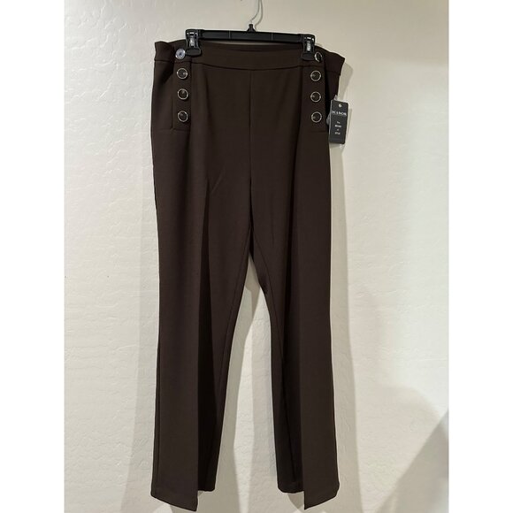 Zac & Rachel Women's pants color Chocolate size L NWT - Picture 1 of 7